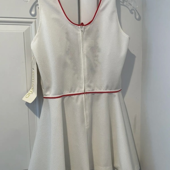 Vintage Quantum Sportswear Women’s White Tennis Dress Sz 12 Flowers 60s/70s NWT - Picture 4 of 6